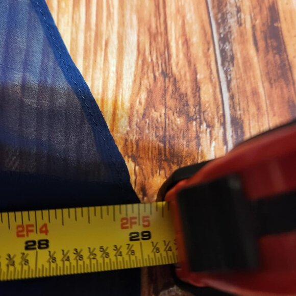 Size 4 Cache Navy Blue Ruffle Chiffon Tiered Strapless Cocktail Y2K Dress - Picture 5 of 5